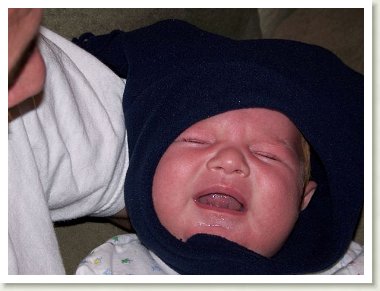 Caleb thinks the hat sucks 10-6-08W